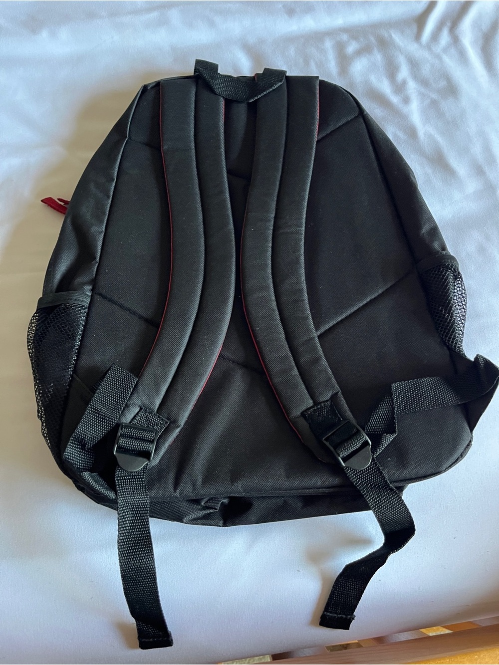 Trailmaker Backpack Black Red Camo Multi-Pocket 600D Padded School Book Bag New - Picture 6 of 16